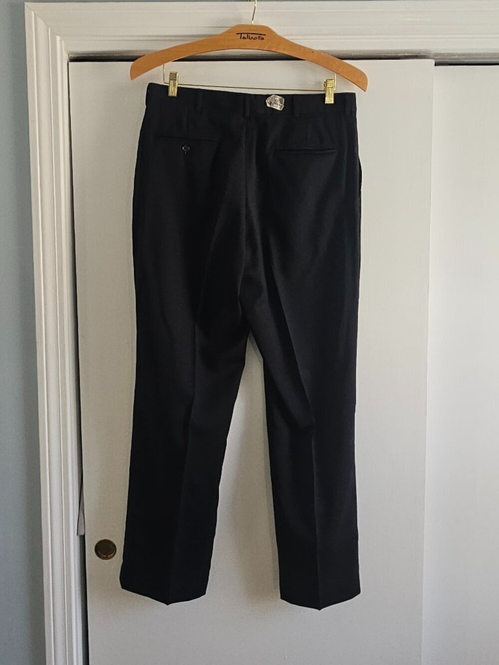 Stafford Navy Stripe 100% Wool Suit 34W x 32L Pants - Picture 3 of 7